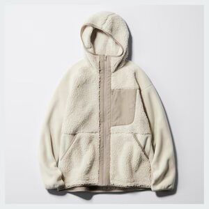 White Mountaineering x Uniqlo Beige Sherpa Fleece Jacket